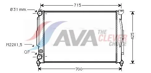 AVA AIA2105 Радиатор охлаждения