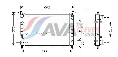 Ava FT2224 Радиатор системы охлаждения