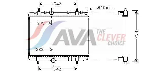 Ava PE2267 Радиатор системы охлаждения