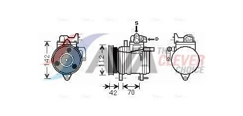 KAAK121 Compressor, air conditioning