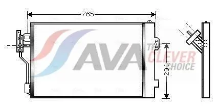 Ava MSA5352D Радиатор кондиционера с