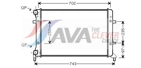 Ava VN2204 Радиатор системы охлаждения