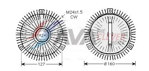 VNC275 Clutch, radiator fan
