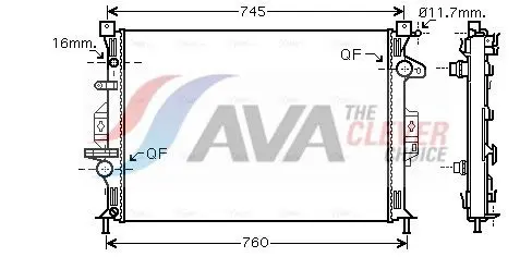 FDA2425 Радиатор системы охлаждения