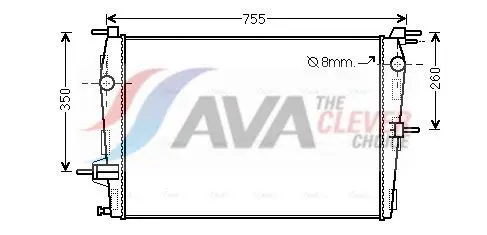 RT2458 Radiator, engine cooling
