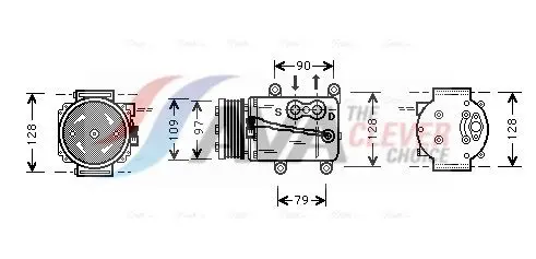 AVA FDAK105 Compressor, air conditioning