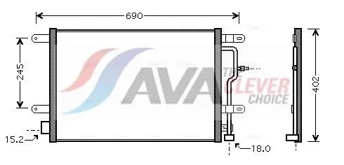 AVA AI5199 Радиатор кондиционера