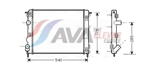 AVA RTA2269 Radiator, engine cooling