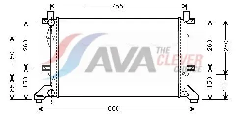 AVA VNA2155 Радиатор системы охлаждения