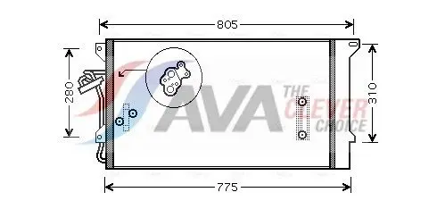 Ava VNA5244D Радиатор кондиционера с