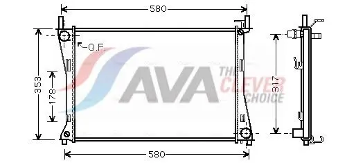 Ava FDA2325 Радиатор системы охлаждения