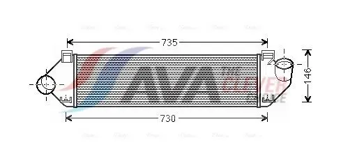 Ava FDA4438 Радиатор интеркулера