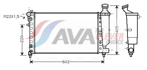 AVA PEA2216 Радиатор системы охлаждения