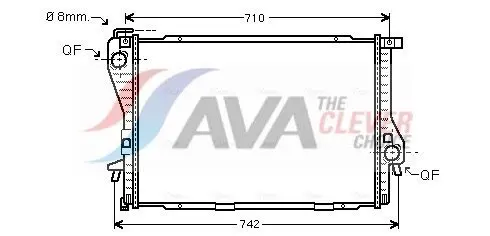AVA BWA2235 Радиатор системы охлаждения