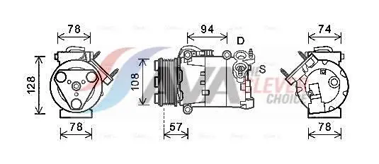 FDAK482 Компрессор кондиционера Ford C-Max Focus III Galaxy II Grand C-Max Mondeo IV S-Max