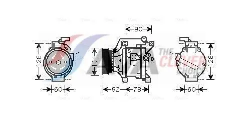 AVA TOAK446 Компрессор кондиционера TOYOTA