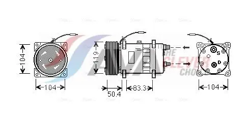 AVA UVAK058 Компрессор, кондиционер