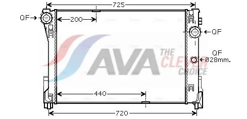 AVA MSA2474 Радиатор MB W204 W212 1.6-3.5
