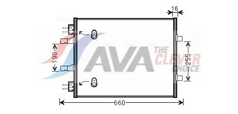 Ava OL5480 Радиатор кондиционера