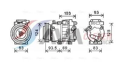 AVA HYAK238 Компрессор кондиционера