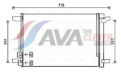 AVA VNA5335D Радиатор кондиционера