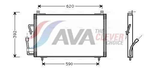 AVA PE5182 Радиатор кондиционера