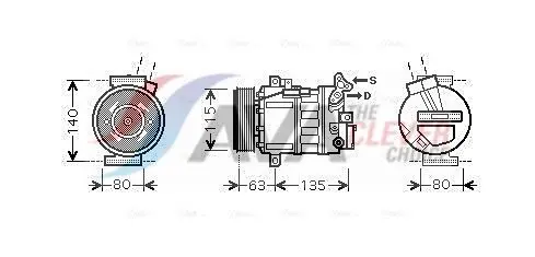 AVA RTAK486 Compressor, air conditioning