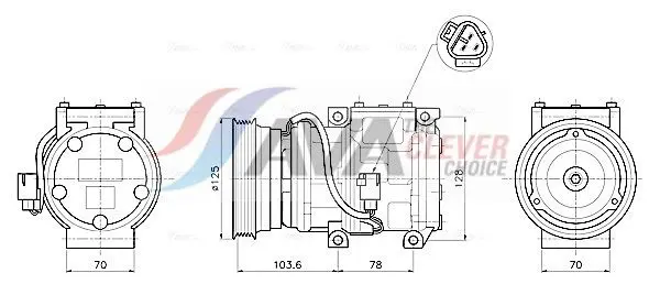 AVA TOAK798 Compressor, air conditioning