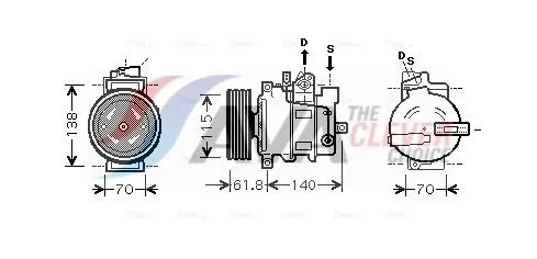 AVA AIAK263 Compressor, air conditioning