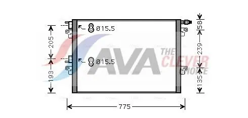 Ava RTA5382 Радиатор кондиционера