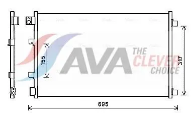 Ava DNA5281 Радиатор кондиционера