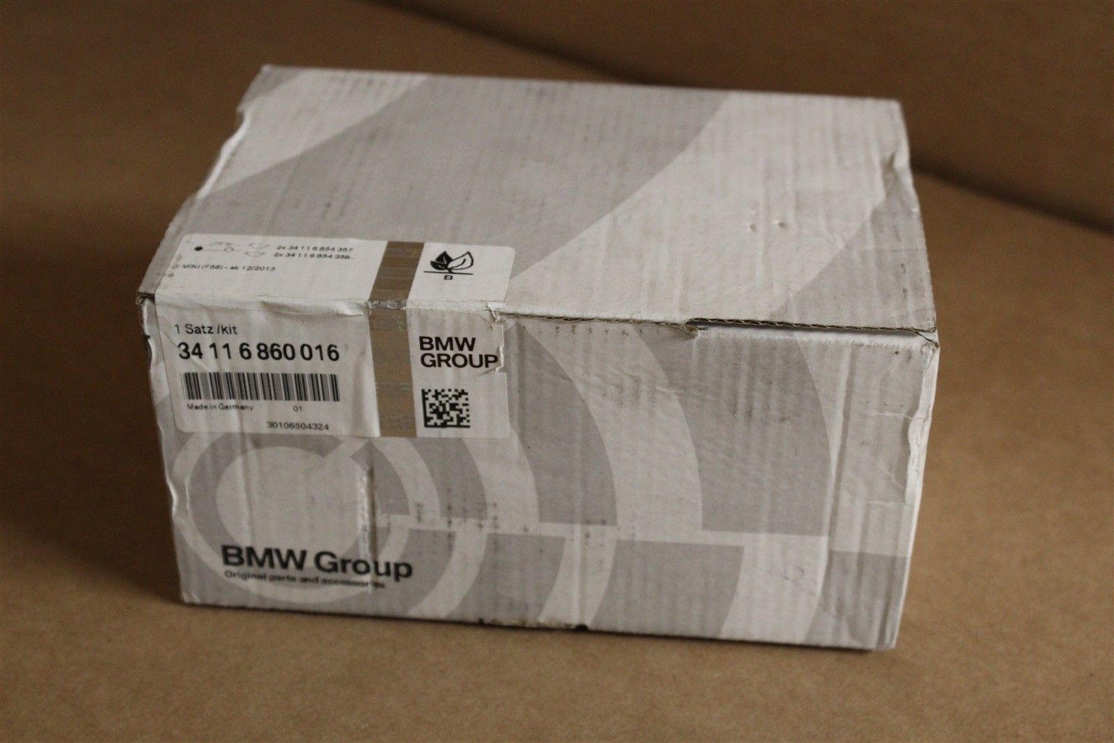 BMW 34116860016 Рем.к-т торм.накладок.