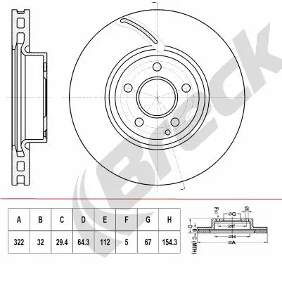 BRECK BR419VH100 Тормозной диск
