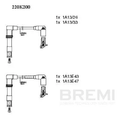 BREMI 220K200 Комплект высоковольтных