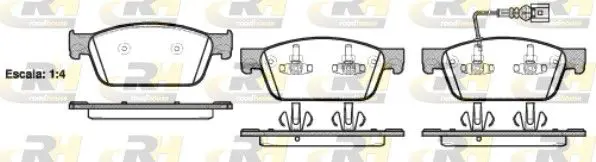 ROADHOUSE 2144001 Комплект тормозных колодок,