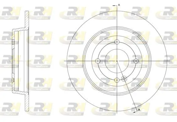ROADHOUSE 6157000 Тормозной диск