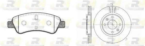 ROADHOUSE 884000 Комплект тормозов, дисковый