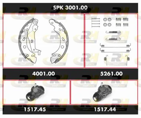 SPK 3001.00 Комплект тормозов, барабанный