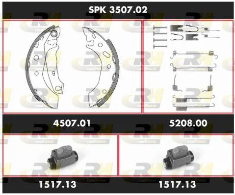 ROADHOUSE SPK350702 Комплект тормозов, барабанный