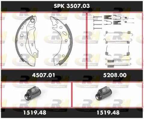 SPK 3507.03 Комплект тормозов, барабанный