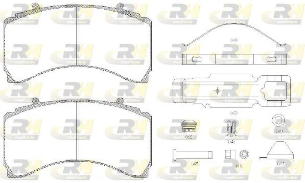 ROADHOUSE JSX2147980 Комплект тормозных колодок,