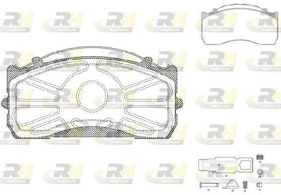 ROADHOUSE JSX281580 Комплект тормозных колодок,