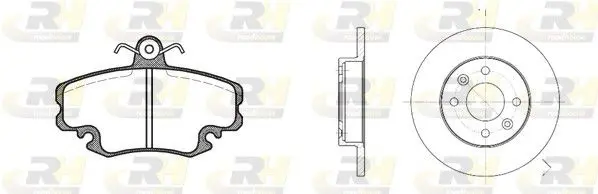 ROADHOUSE 814104 Комплект тормозов, дисковый