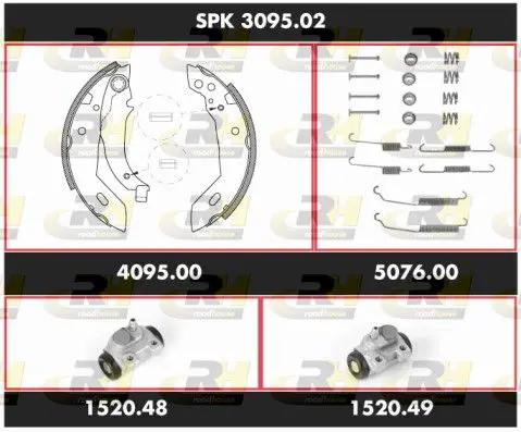 SPK 3095.02 Brake set, drum brakes