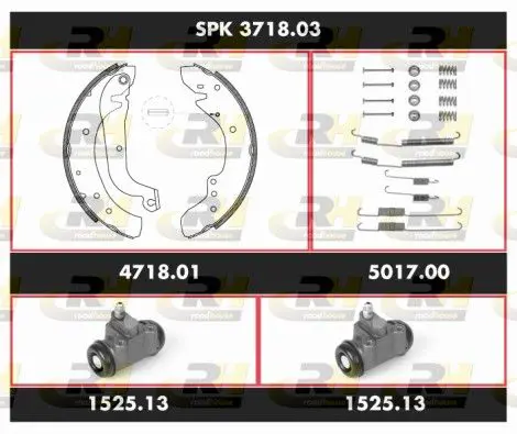 ROADHOUSE SPK371803 Комплект тормозов, барабанный