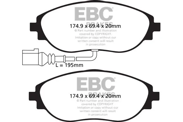 EBC DP42127R Комплект тормозных колодок,