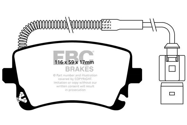 EBC DP41470R Комплект тормозных колодок,