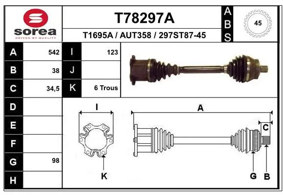 EAI T78297A Вал приводной