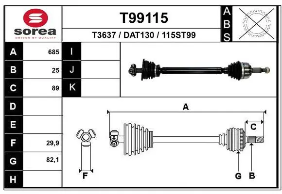 T99115 Drive Shaft