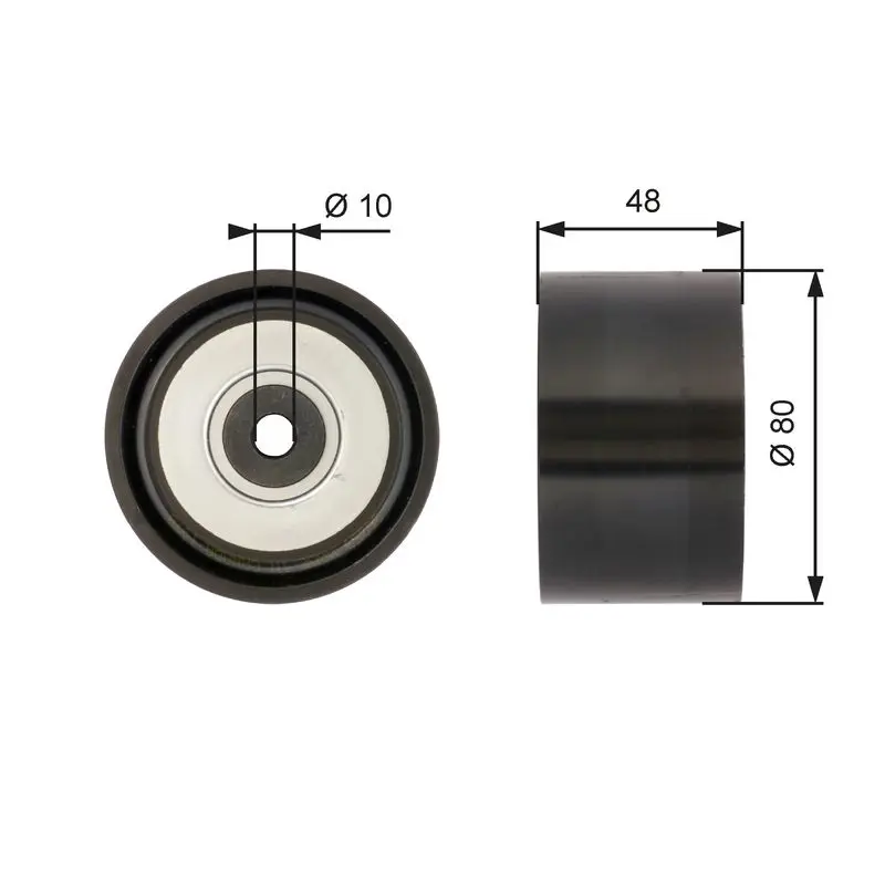 Gates T36259 Ролик натяжителя 48*10*80 MB